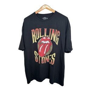 Rolling Stones T-shirt Size 3X Black Tongue Lips Logo Short Sleeve